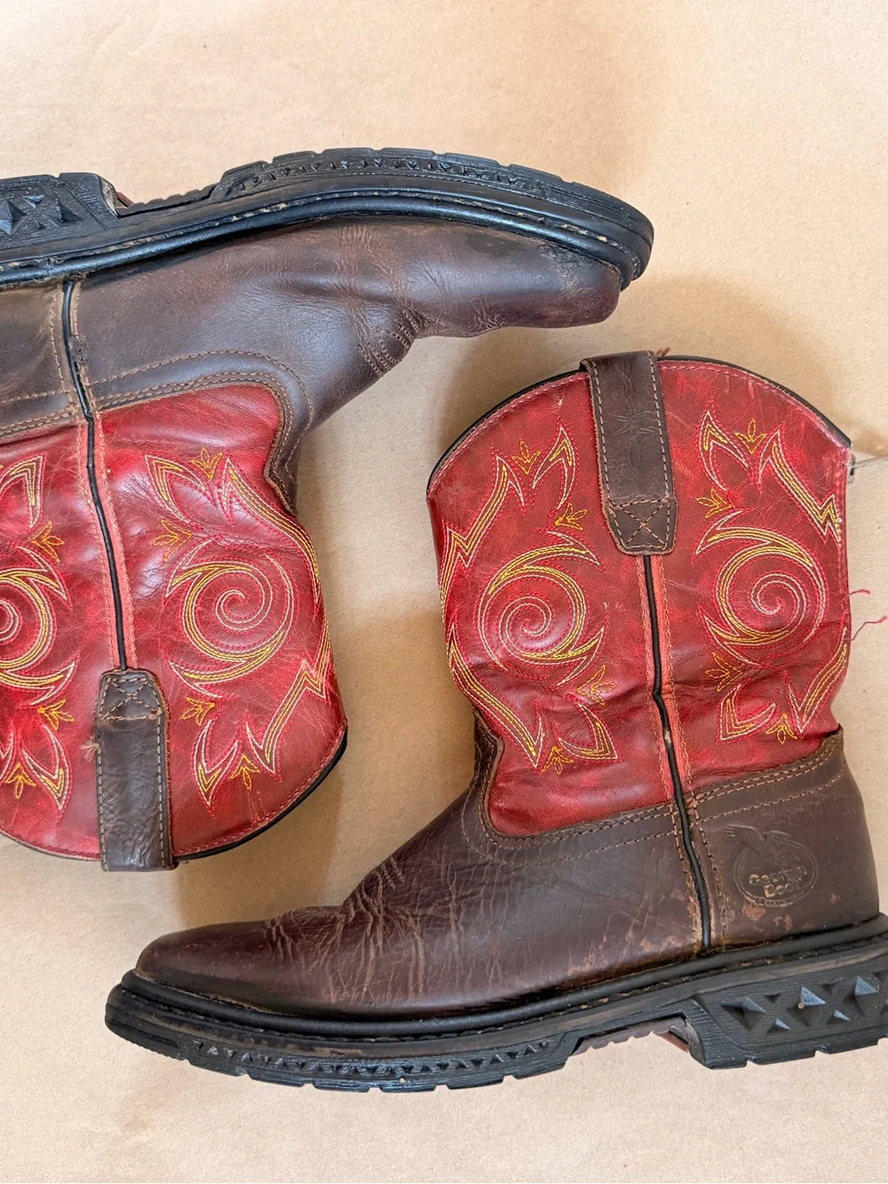 Georgia Boot 8” Carbo Tec brown/red